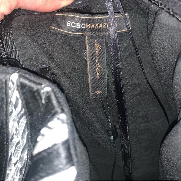 BCBG MAX AZRIA Black & White Madeline Strapless Dress size 4 HOCO FORMAL PROM - Picture 4 of 8